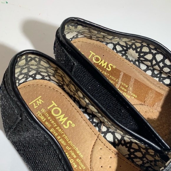 TOMS Black Glitter Classic - Picture 2 of 8